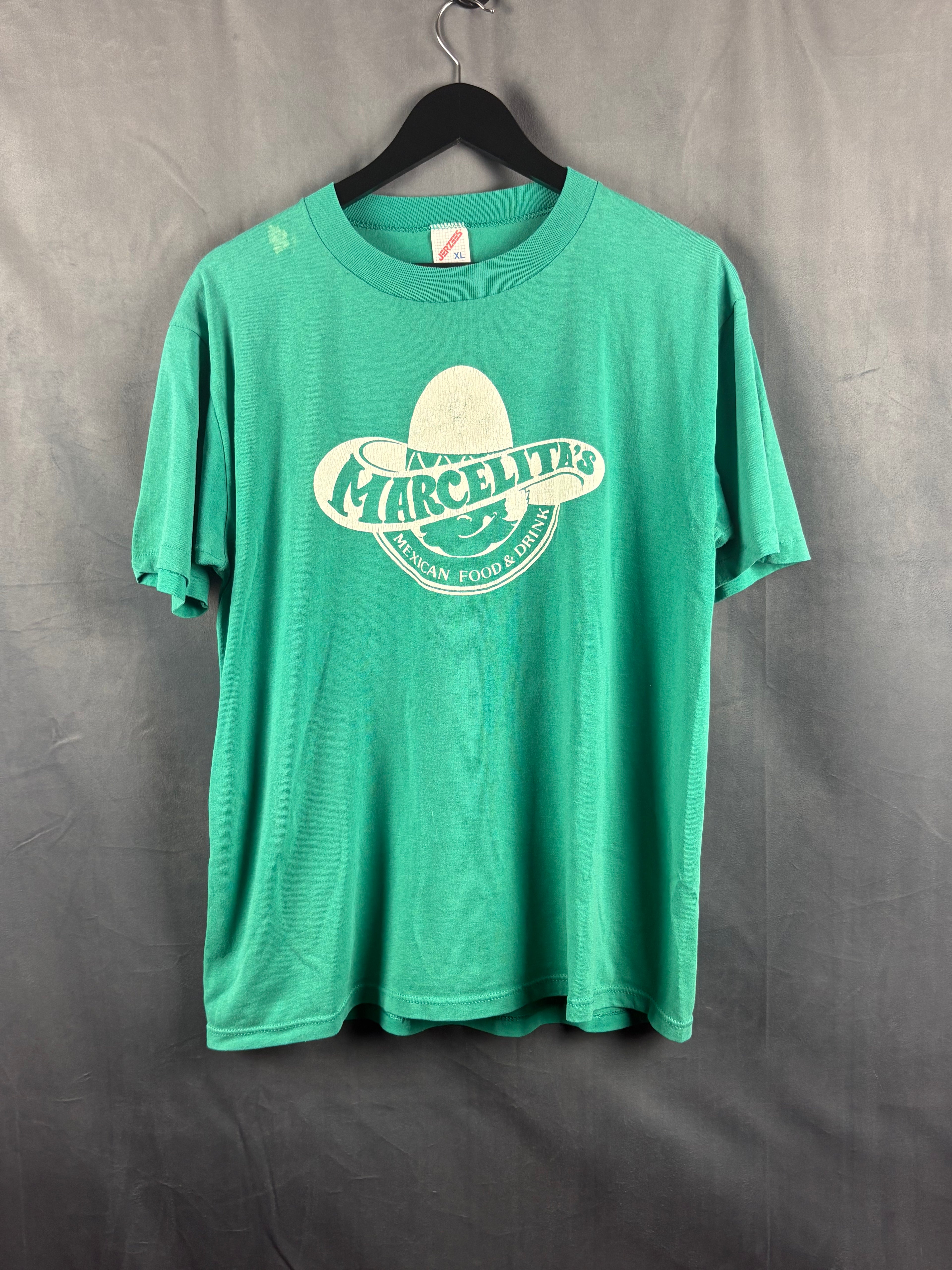 Marcelita’s Shirt “Mexican Food and Drink” Size XL
