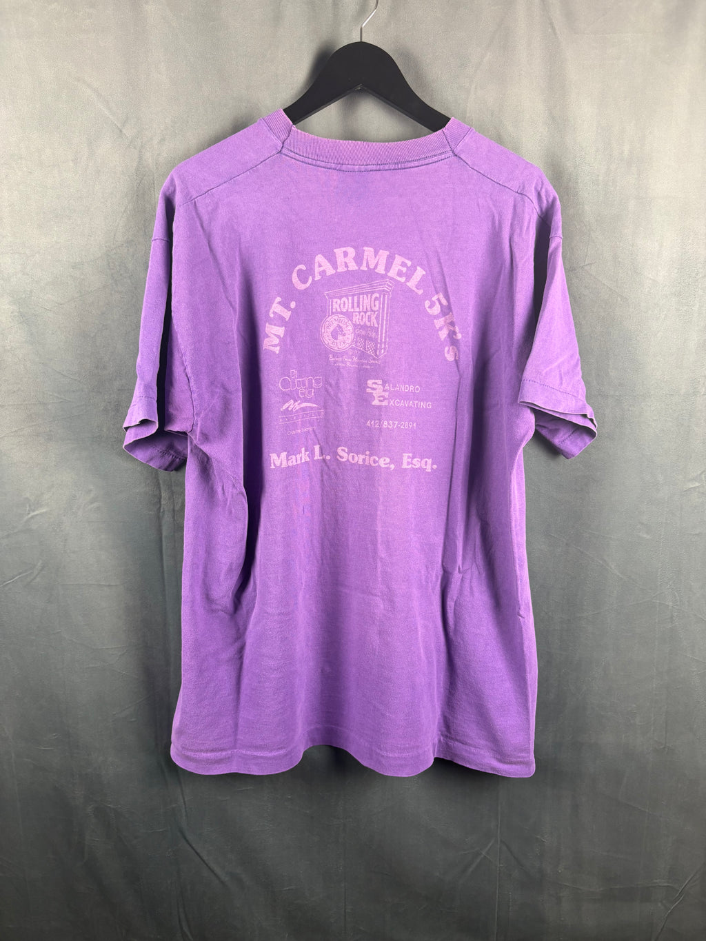 MT. Carmel 5K purple shirt size XL